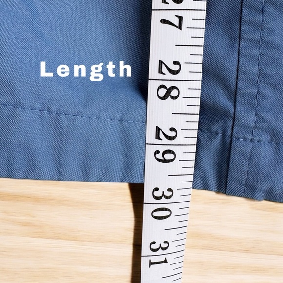 London Fog M Blue Coat Women Rain Jacket Raincoat Hooded Lined Pockets EUC - Picture 13 of 16